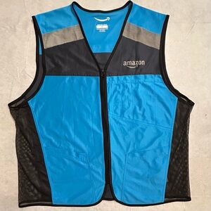 AmazonVest Blue Reflective Delivery Employee Uniform Mens XL AFV01U